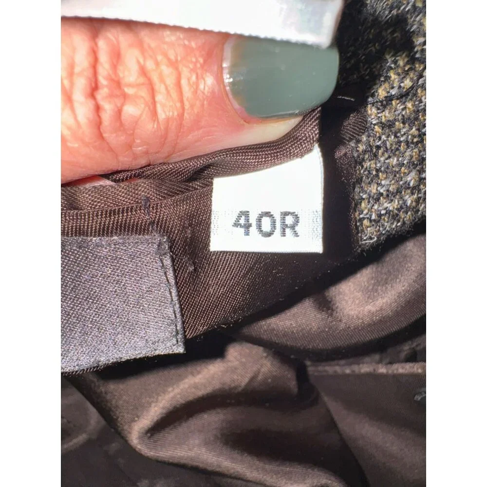 Hart Schaffner Marx Proffitts Harris Tweed 40R Wool Blazer Jacket Houndstooth